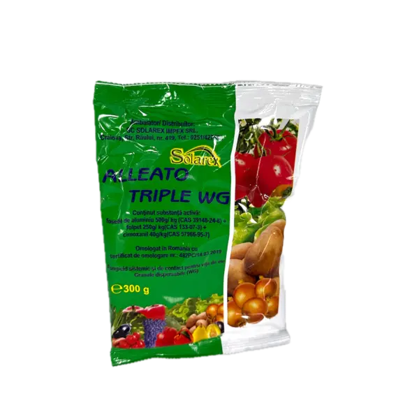 Alleato Triple WG 300 gr, fungicid sistemic si de contact, 3 substante active (fosetil de aluminiu, cimoxanil, folpet), vita de vie - Default Title