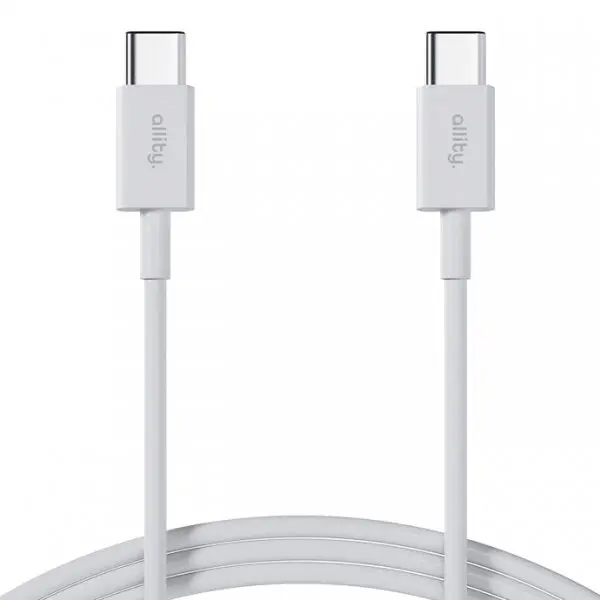 Allity Cablu Date si Incarcare USB-C - USB-C Allity. AUC-03, 100W, 2m, Alb