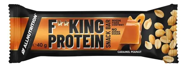 AllNutrition Fitking Protein Snack Bar, caramel și arahide, 40 g