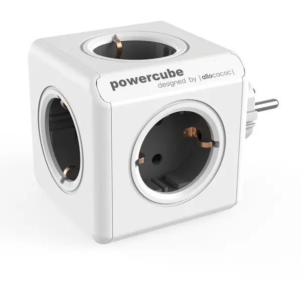 Allocacoc Priza Allocacoc Powercube (5 prize), alb/gri
