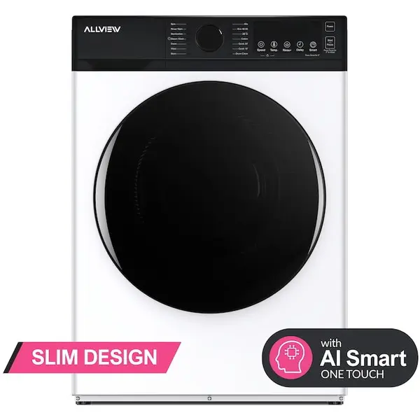 Allview Masina de spalat rufe Allview Sensy W600, Slim, 6 kg, 1200 RPM, Clasa A, Smart One Touch AI, Motor Inverter, Alb