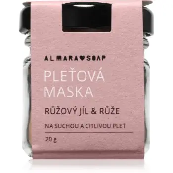 Almara Soap Face Pink Clay & Rose masca calmanta pentru fata pentru piele foarte uscata si sensibila