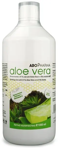 Aloe Vera, cu miere, 1000 ml, Abo Pharma