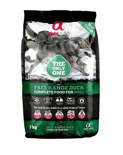 ALPHA SPIRIT Free range duck Hrana uscata caini,cu rata 3 kg