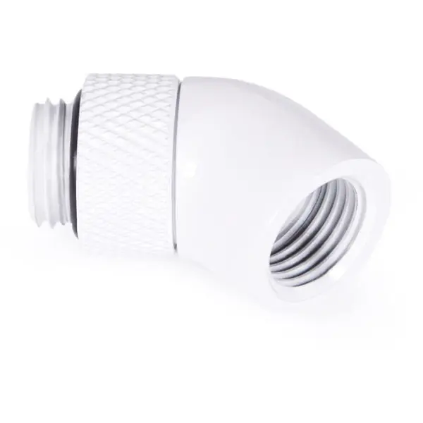 Alphacool Alphacool icicle angle adapter 45 rotatable G1/4 male to G1/4 female - white, connections (white)