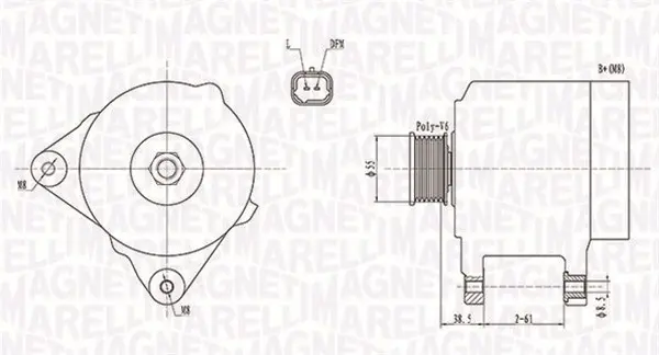 Alternator (12V, 110A) DACIA DUSTER, LOGAN, LOGAN II, LOGAN MCV, SANDERO; RENAULT GRAND SCENIC II, LOGAN I, MEGANE II, MEGANE III, SCENIC II 1.6 1.6ALK 1.6LPG dupa 2002