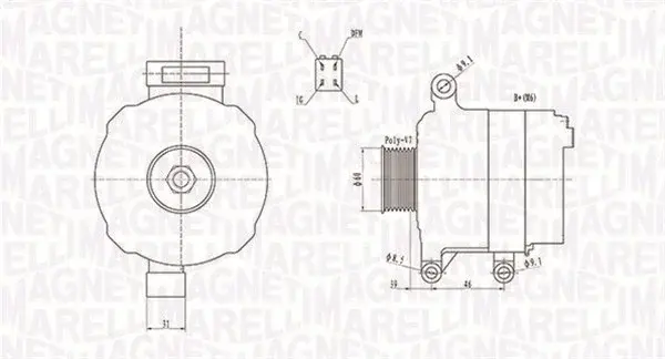 Alternator (12V, 70A) ACURA RSX; HONDA CR-V II, FR-V, INTEGRA, STEPWGN, STREAM 2.0 2.4 dupa 2000