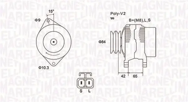 Alternator (12V, 70A) FORD RANGER; MAZDA B-SERIE 2.5D 3.0D intre 1998-2012