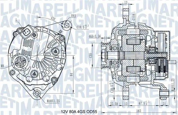 Alternator (12V, 80A) potrivit NISSAN MICRA C+C III, MICRA III, NOTE 1.0-1.4LPG 01.03-