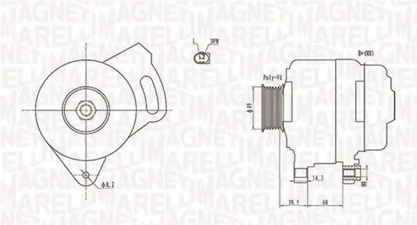 Alternator (12V, 90A) VW TRANSPORTER IV 1.9D 2.0 intre 1990-2003
