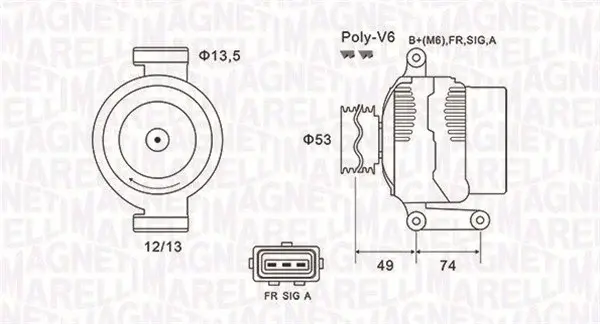 Alternator (14V, 115A) FORD MONDEO III 1.8 2.0 intre 2002-2007