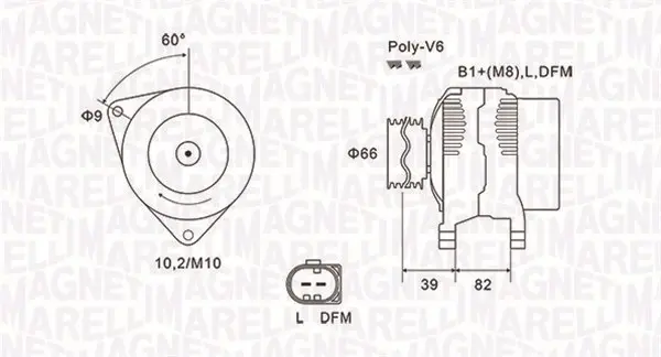 Alternator (14V, 120A) AUDI A4, A6, A8, ALLROAD; SKODA SUPERB I; VW PASSAT 1.6-3.0D intre 1994-2015