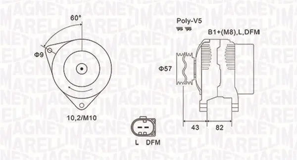 Alternator (14V, 120A) AUDI A4, A6, A8; SKODA SUPERB I; VW PASSAT 1.6-4.2 intre 1994-2008