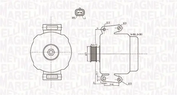 Alternator (14V, 120A) CHEVROLET ASTRA, VECTRA; OPEL ASTRA G, SIGNUM, SPEEDSTER, VECTRA B, VECTRA C, VECTRA C GTS, ZAFIRA A; SAAB 9-3, 9-3X 2.0 2.0ALK 2.2 intre 2000-2015