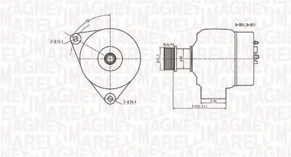 Alternator (14V, 130A) CHRYSLER VOYAGER IV, VOYAGER V; DODGE CARAVAN 3.3 3.8 dupa 2000