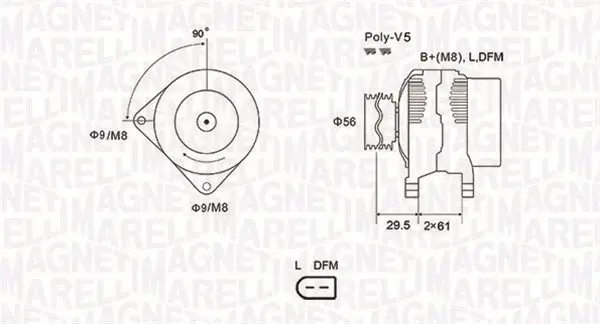 Alternator (14V, 140A) AUDI A4, A6; SKODA SUPERB I; VW PASSAT 1.9D 2.0D intre 2002-2008