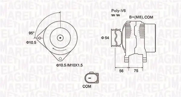 Alternator (14V, 150A) BMW Seria 1 (E81), 3 (E90), 3 (E91), 3 (E92), 3 (E93) 2.0D 3.0D intre 2004-2013