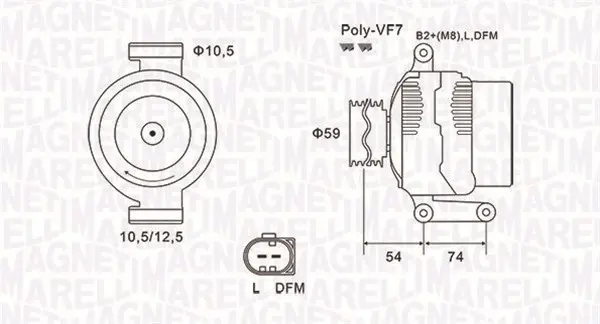 Alternator (14V, 150A) FORD TRANSIT; LAND ROVER DEFENDER 2.4D 3.2D intre 2006-2016