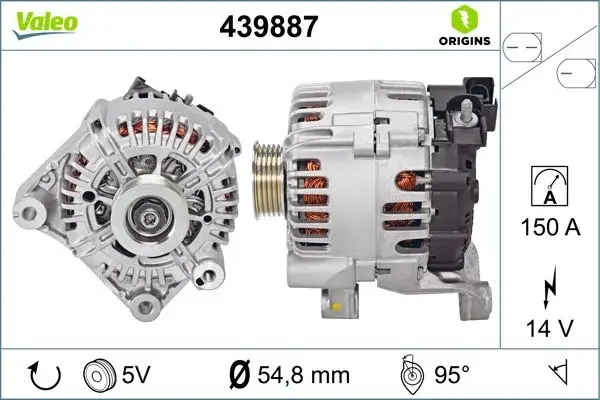 Alternator (14V, 150A) potrivit TOYOTA AURIS, AVENSIS, RAV 4 IV, VERSO 1.6D 2.0D 11.13-12.18
