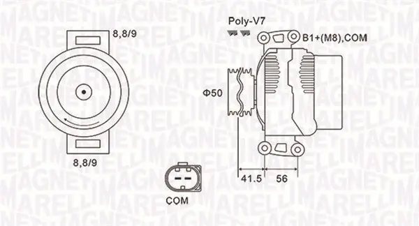Alternator (14V, 180A) MERCEDES A (W169), A (W176), C T-MODEL (S203), C T-MODEL (S204), C (W203), C (W204), CLK (A209), CLK (C209), CLS (C218), E (A207), E (C207) 1.8D 2.0D 3.0D dupa 2004