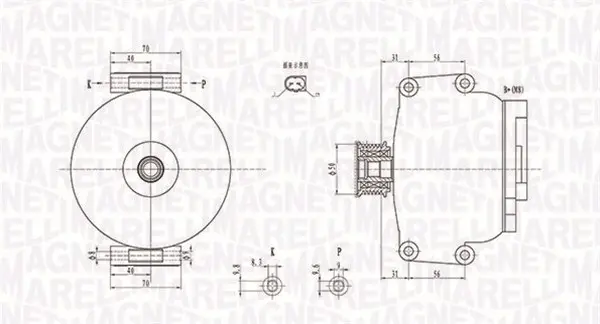 Alternator (14V, 200A) MERCEDES SPRINTER 3,5-T (906), SPRINTER 4,6-T (906), SPRINTER 5-T (906), VIANO (W639), VITO MIXTO (W639), VITO MIXTO (W447), VITO TOURER (W447), VITO (W447) 1.6D-2.2D dupa 200