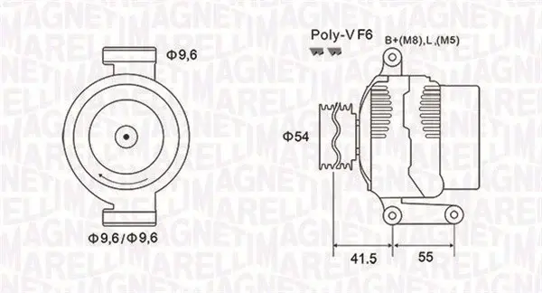 Alternator (14V, 75A) ALFA ROMEO MITO; FIAT GRANDE PUNTO, PUNTO; LANCIA YPSILON; OPEL AGILA, ASTRA H, ASTRA H GTC, COMBO, COMBO TOUR, CORSA C, MERIVA A, TIGRA; SUZUKI IGNIS II, WAGON R+ 1.3D dupa 2003