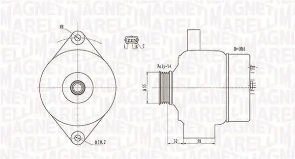 Alternator (14V, 75A) SUZUKI IGNIS I, IGNIS II, JIMNY, LIANA, SWIFT III 1.3 1.5 1.6 dupa 2000