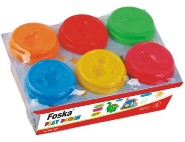 Aluat de modelat Foska - 60 gr, 6 culori