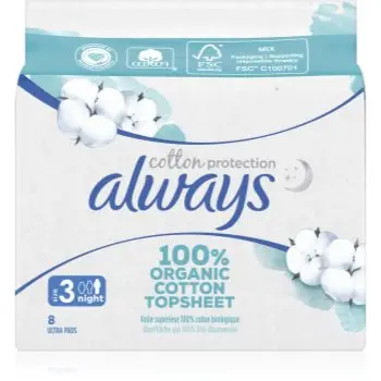 Always Cotton Protection Night absorbante fara parfum