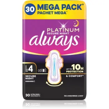 Always Platinum Secure Night Size 4 absorbante pentru noapte