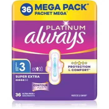 Always Platinum Super Extra Size 3 absorbante cu aripioare
