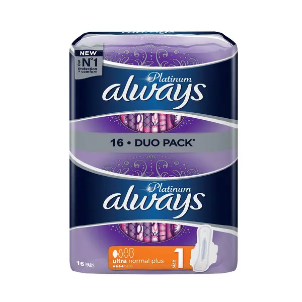 Always Platinum Ultra Normal Plus Duo Pack Absorbante Size1 16 bucati