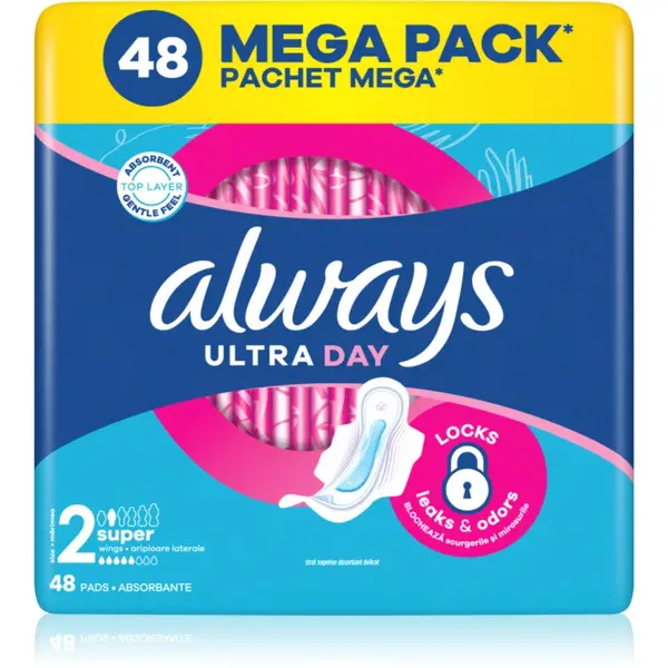 Always Ultra Super Size 2 absorbante cu aripioare 48 buc