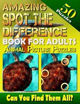 Amazing Spot the Difference Book for Adults: Animal Picture Puzzles (50 Puzzles): Can You Find All the Differences? (Volume 2), Paperback/Carena Baumiller