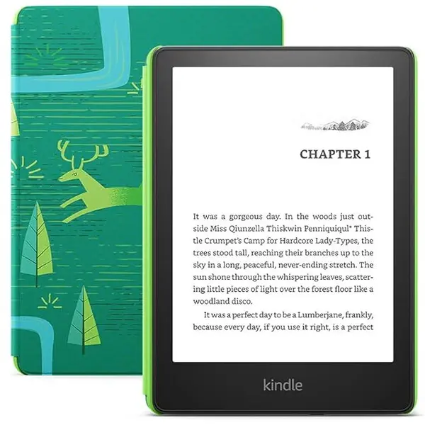 Amazon Ebook Reader Amazon Kindle Paperwhite Kids, Ecran 6.8, 300ppi, 16GB WiFi, USB Type-C, Emerald Forest, Verde