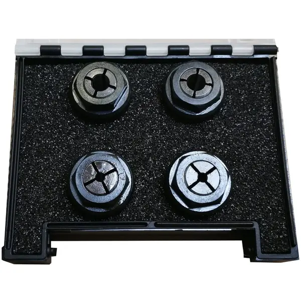 AMB-Elektrik Set 4 bucsi elastice, 3, 6, 1/8, 1/4 AMB (kress) cu piulite