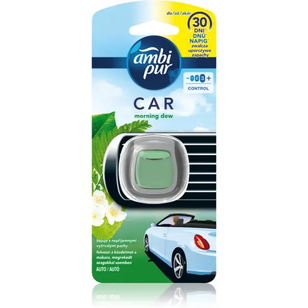 AmbiPur Morning Dew odorizant de camera pentru mașină 2 ml
