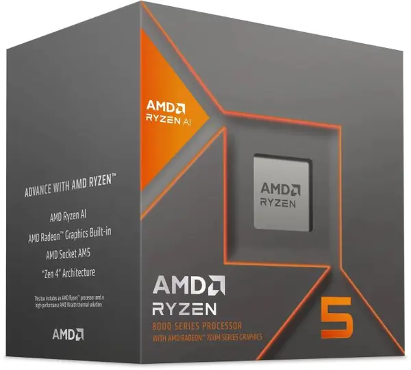 AMD Ryzen 5 8600G - 6C 12T, pana la 5.05GHz, Radeon 760M, 65W, AM5, BOX cu Wraith Stealth