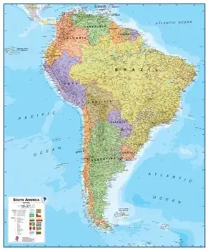 America south laminated, Sheet Map/***