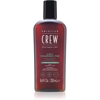 American Crew 3 in 1 Chamimile + Pine șampon, balsam și gel de duș 3 în 1 pentru barbati