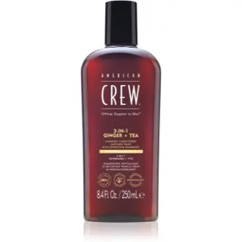 American Crew 3 in 1 Ginger + Tea șampon, balsam și gel de duș 3 în 1 pentru barbati