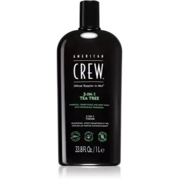 American Crew Hair & Body 3-IN-1 Tea Tree sampon, balsam si gel de dus 3in1 pentru barbati