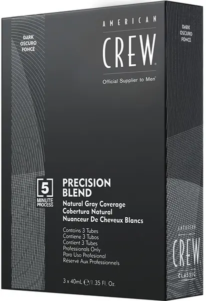 American Crew Vopsea de par, tonuri inchise, 3 x 40 ml