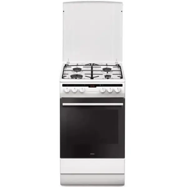 AMICA Aragaz Amica 57GEH2.33HZPTA(W), 50cm, 62L, 4 arzatoare pe gaz, 1 cuptor electric, Alb