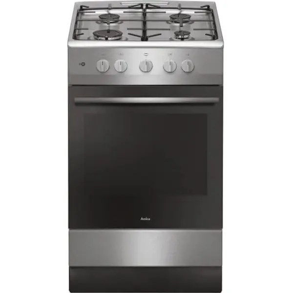 AMICA Aragaz Amica, 57GGH4.23ZPF Xx, gaz, extrudat, Inox, 50 cm
