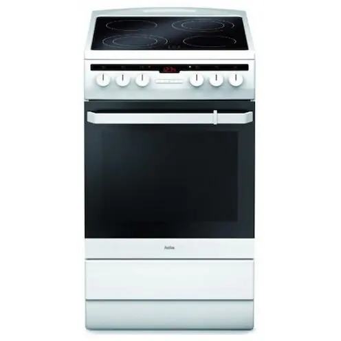 AMICA Aragaz Amica, 58CE3.315HTAQ(W), Alb, Electric, 50 cm latime, Extrudat, Placa ceramica