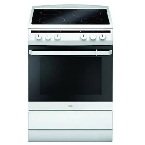 AMICA Aragaz Amica, 618CE3.333HQ W, Alb, 10 functii, vitroceramic, electric, 60 cm latime, 65L, extrudat