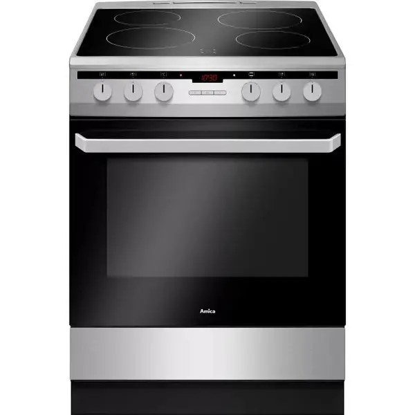 AMICA Aragaz Amica 618CE3.333HTaQ (Xx),cuptor electric,placa ceramica, 60 cm