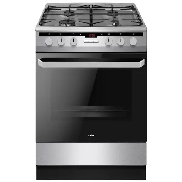 AMICA Aragaz electric si pe gaz Amica 618GES2.33HZpTaF(Xx), 62 l, numar de arzatoare 4, latime 60 cm, clasa energetica A, Inox