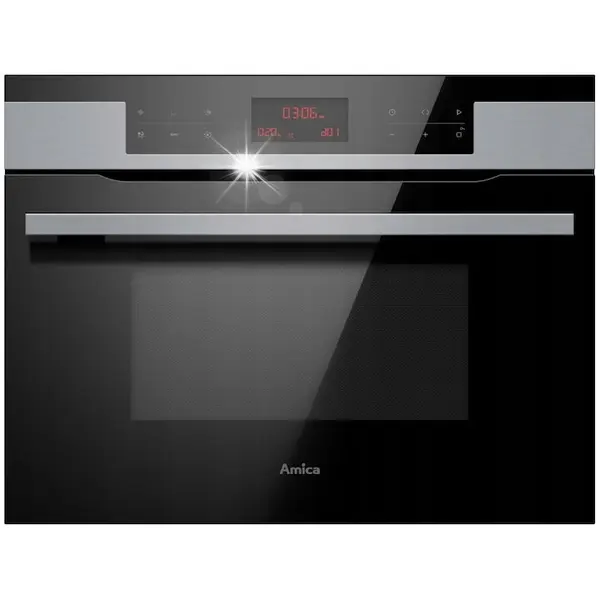 AMICA Cuptor cu microunde AMICA AMMB44E2GCI X-TYPE, 44 litri, Clasa A, Inox